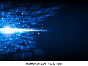 Futuristic square set with solar flare and star, Technology abstract and innovation concept, Vector illustration background.