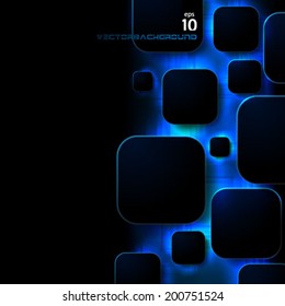 Futuristic Squares Bright LED Effect Background