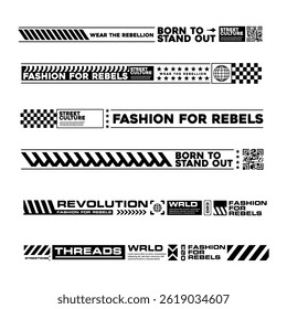 Plantilla de diseño de Vector gráfico de elemento streetwea futurista