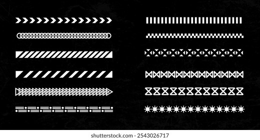 Futuristic streetwear cyberpunk element technology graphic vector design
