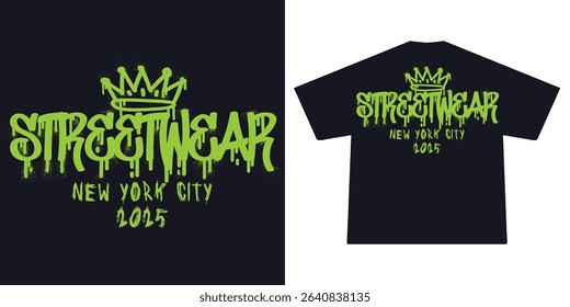 Futuristic streetwear with graffiti style Poster With Aesthetic Graphic Design for T shirt Street Wear and Urban Style