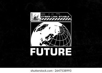 futuristic streetwear graphic tee design templates ideas