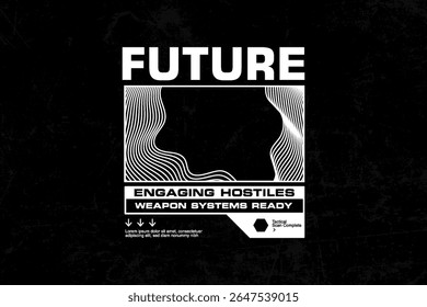 futuristic streetwear graphic tee design templates ideas