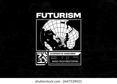 futuristic streetwear graphic tee design templates ideas