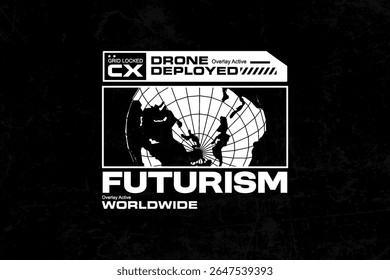 futuristic streetwear graphic tee design templates ideas