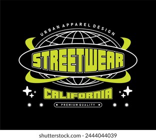 Futuristic streetwear Poster With Aesthetic Graphic Design for T shirt Street Wear and Urban Style