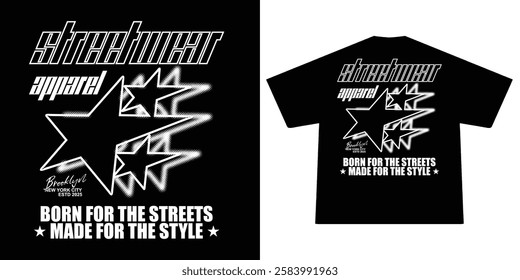 Futuristic streetwear Poster With Aesthetic Graphic Design for T shirt Street Wear and Urban Style