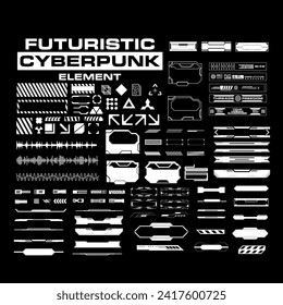 Futuristische Streetwear Poster-Element, Vektorgrafik-Design	