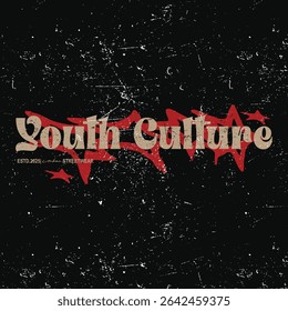 Futuristic streetwear Poster Youth Culture  With Aesthetic Graphic Design for T shirt Street Wear and Urban Style	