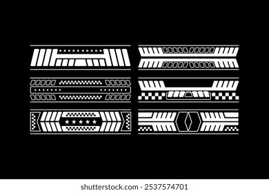 Futuristic streetwear ui racing and speed element technology vector template design