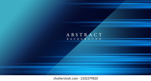Futuristic striped line technology background with light effect on blue background