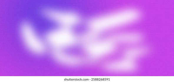 Futuristic studio with vibrant purple and pink neon lights, creating a glowing gradient background and reflective floor.