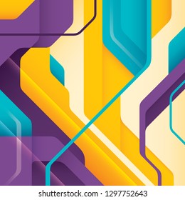 Futuristic style abstraction in color. Vector illustration.