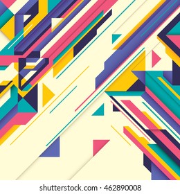 Futuristic style abstraction in color. Vector illustration.
