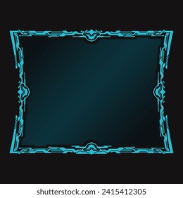 Futuristic style digital technology hud frame