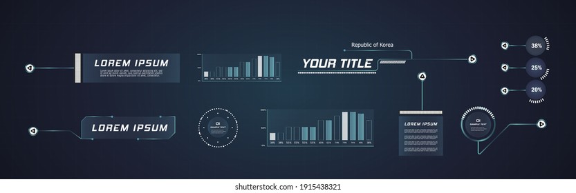 Futuristic Style Leader Callout HUD. Modern Digital Templates Applicable For Frame Layout. Information Calls And Arrows. Futuristic Hud Frame Red And Blue Png.	