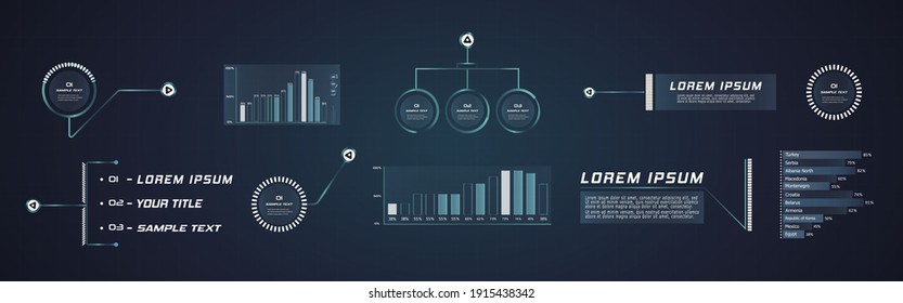 Futuristic style leader callout HUD. Modern digital templates applicable for frame layout. Information calls and arrows. Futuristic hud frame red and blue png.	