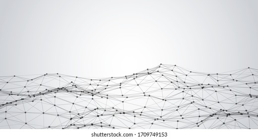 Futuristic Style Plexus Network Connection Technology Background