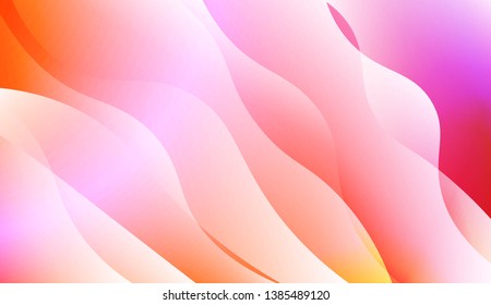 Futuristic Style With Wave Geometric Design, Shapes. For Elegant Pattern Cover Book. Vector Illustration with Color Gradient