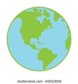 Futuristic Style World Globe North America Vector