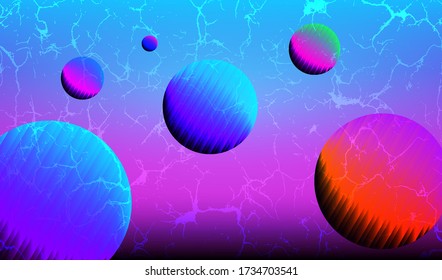 Futuristic Synthwave and Retrowave Digital Background, Retro Technology 80s Style, Vaporwave Cyberpunk Banner, Retrowave Abstract Space with Cyber Punk Aesthetics, Vector Illustration Art Design
