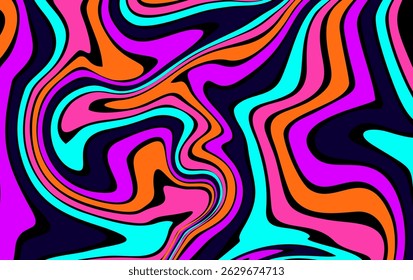 Futuristic Synthwave Sunset color combination abstract liquid background