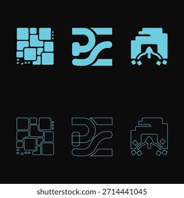 Iconos de interfaz de usuario de error de sistema futurista, diseño de interfaz de Tecnología