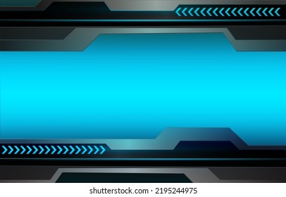 Estilo de tecnología t futurista textura metálica con diseño de marco de color azul claro moderno diseño de fondo de tecnología.Ilustración vectorial