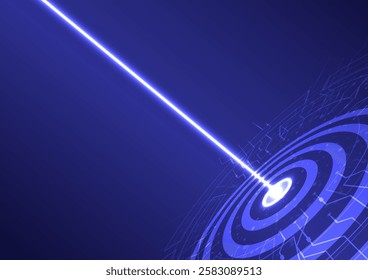 Futuristic Target Background blue Vector Design with Arrows for Focus and Vision. Abstract graphics highlighting business goals, future success, and strategic direction.