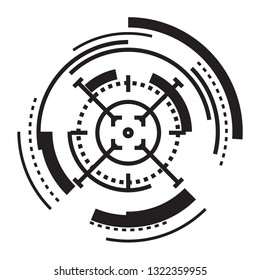 Futuristic target icon. Simple illustration of futuristic target vector icon for web design isolated on white background