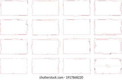 Futuristic or target screen and border aim control panel. Screen elements User Interface for Gaming UX UI HUD.