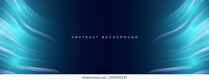 Futuristic tech abstract background with dynamic light blue wings. Vector illustration