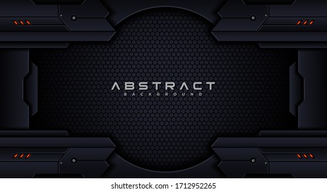 Futuristic tech abstract metallic steel background vector illustration design 