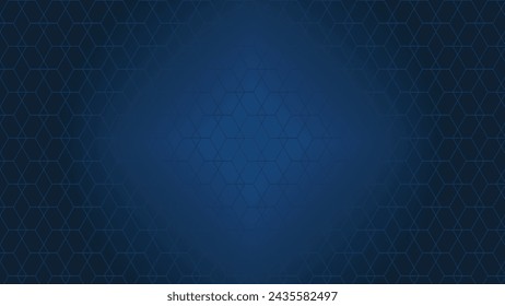 futuristic tech background with blue color, hexagon line pattern and gradient effect for advertising, banner, poster, wall paper, web and social media.