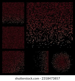 Futuristic tech background. Red, yellow, and blue color theme backgrounds. Gradient geometric patterns. Vibrant vector illustration.
