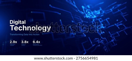 Futuristic Tech Data Flow. Digital Banking, Blockchain and Innovation. Financial Technologies Concept. Vector Illustration.