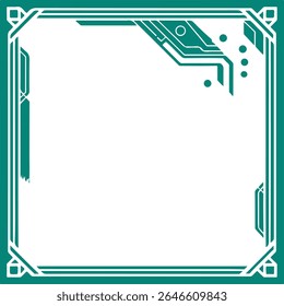 Cadre technologique futuriste avec disposition géométrique et formes de style HUD idéal pour les projets de conception d'interface utilisateur, les visuels d'interface numérique et les présentations de haute technologie modernes