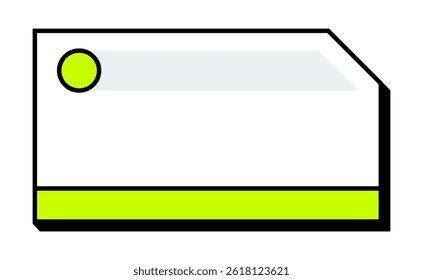 Futuristic Tech Frame with Neon Highlight. Digital Interface Outline. Minimal Futuristic Border