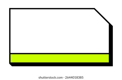 Futuristic Tech Frame with Neon Highlight. Digital Interface Outline. Minimal Futuristic Border