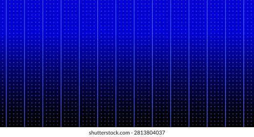 Futuristic tech HUD grid and digital blueprint style. Dark blue background with light virtual lines, radar and data interface. Vector for sci fi games or AI dashboard