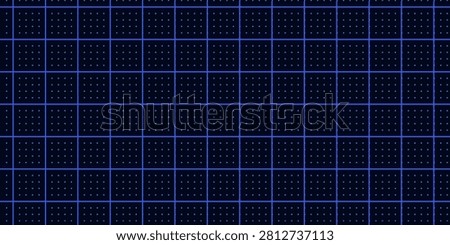 Futuristic tech HUD grid and digital blueprint style. Dark blue background with light virtual lines, radar and data interface. Vector for sci fi games or AI dashboard