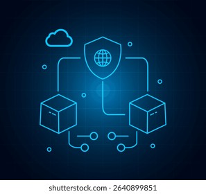 Futuristic Tech Interface Icons  AI, Cyber, Data Security Set