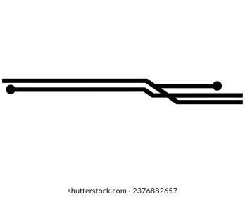 Futuristic Tech Line Border Illustration