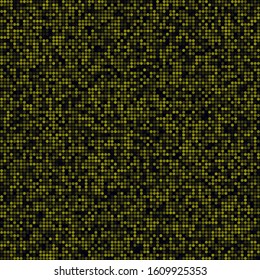 Futuristic tech pattern. Filled pattern of multiple rings. Yellow colored seamless background. Cool vector illustration.