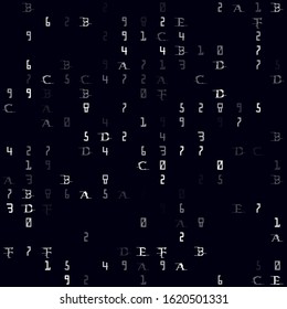 Futuristic tech pattern. White sparse hexademical seamless pattern. Classy background. Creative vector illustration.