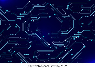 Futuristic Tech PCB Line Pattern