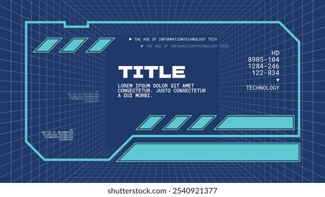 Futuristic Tech Vector Frame Design 