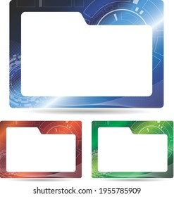 futuristic techno abstract background card frame template design