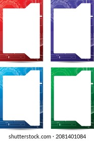 diseño de plantilla de marco de tarjeta de fondo abstracto de tecnología futurista