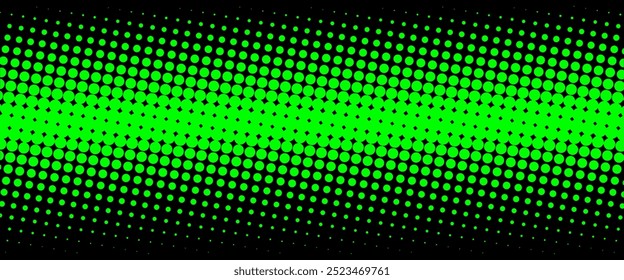 Futuristic Techno Background with Glowing Dotted Lines on Dark Space